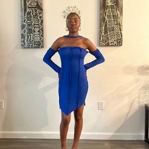 Royal Blue off shoulder M New